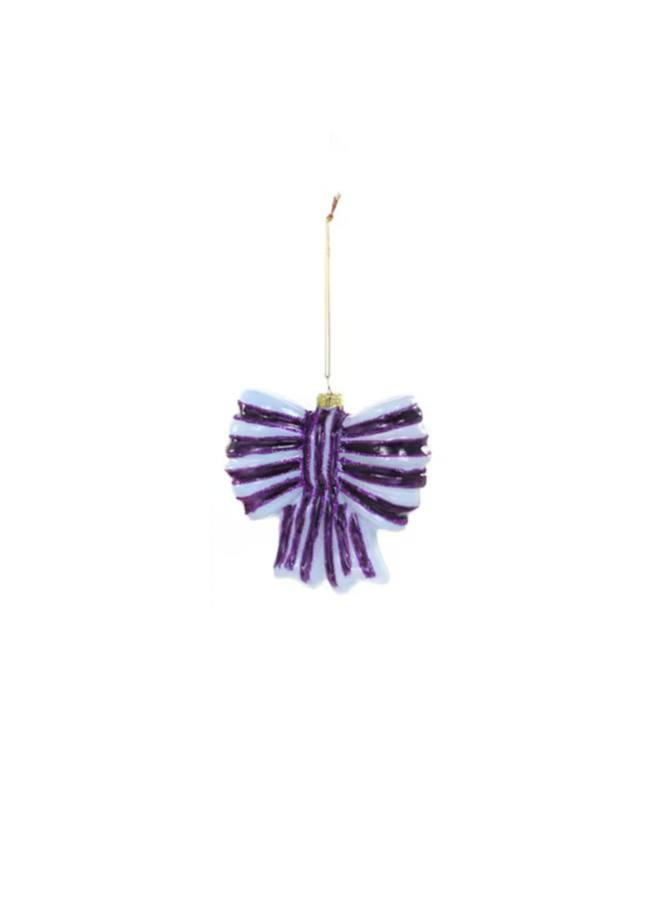 Striped Bow Ornament