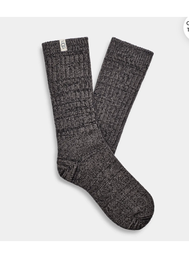 Rib Knit Slouchy Crew Sock