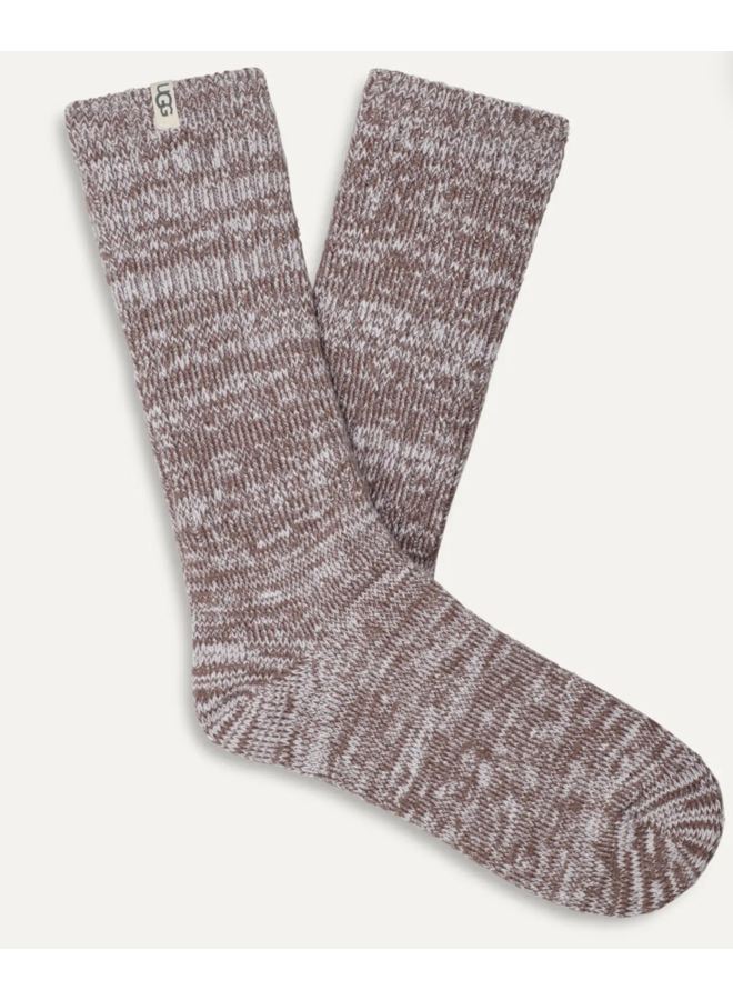 Rib Knit Slouchy Crew Sock