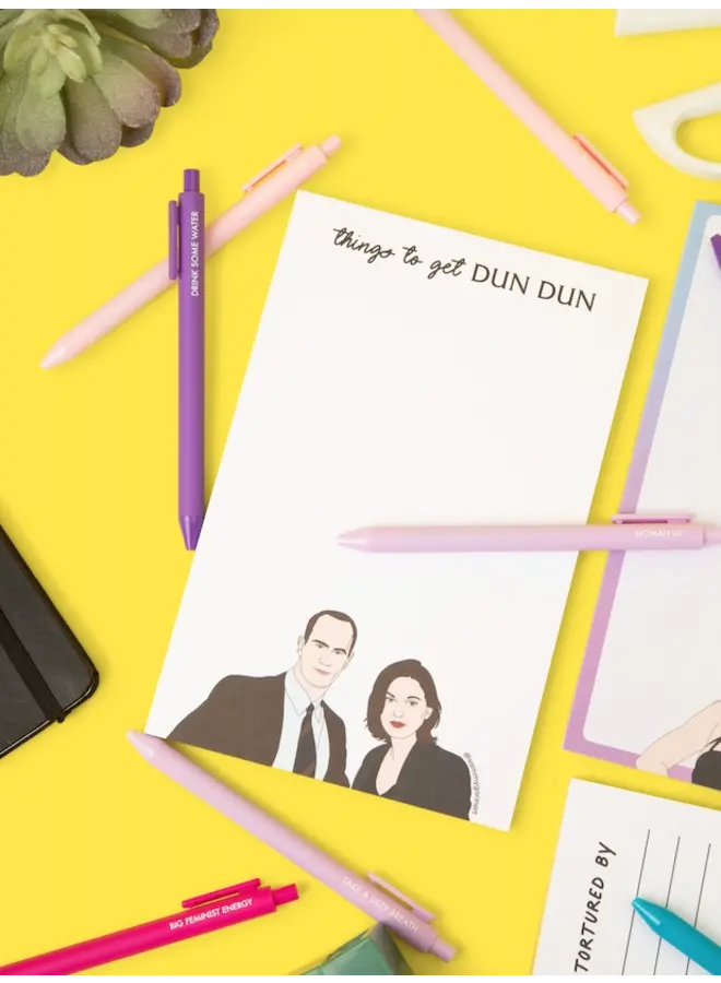 Things To Get Dun Dun Notepad, Law & Order, Benson & Stabler