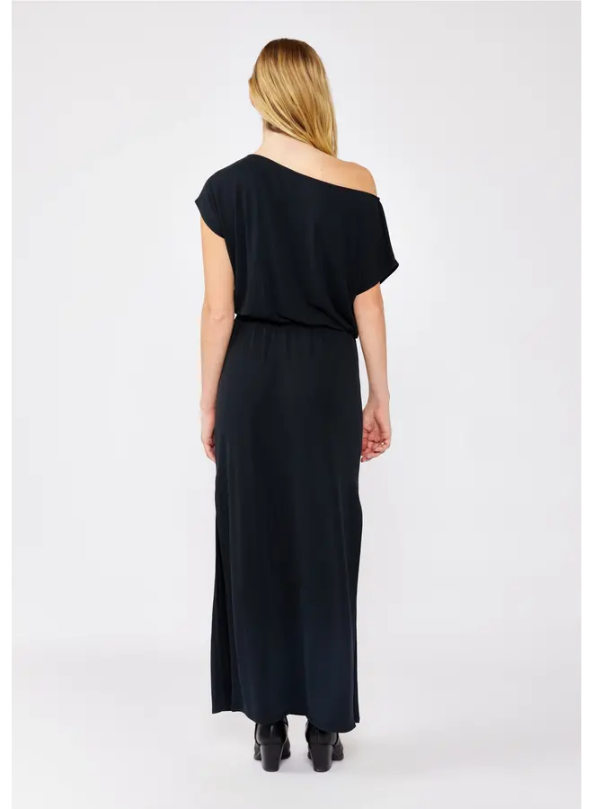 Off Shoulder Slit Maxi Dress