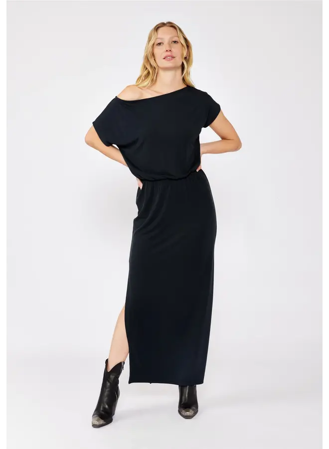 Off Shoulder Slit Maxi Dress