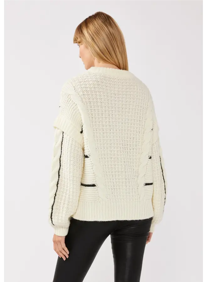 Mixed Media Crewneck Sweater