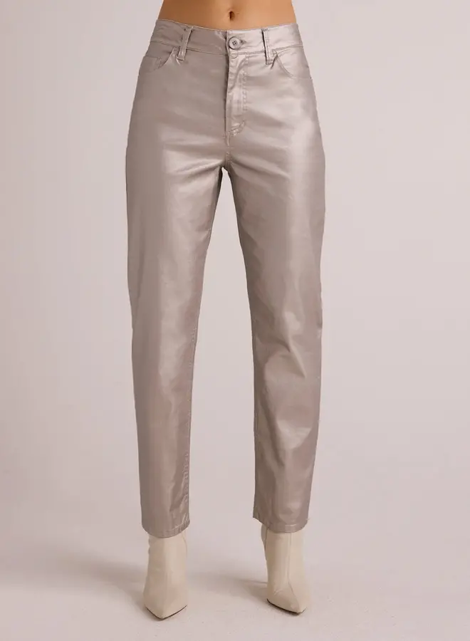 Lennon Straight Leg Jean Silver Metallic