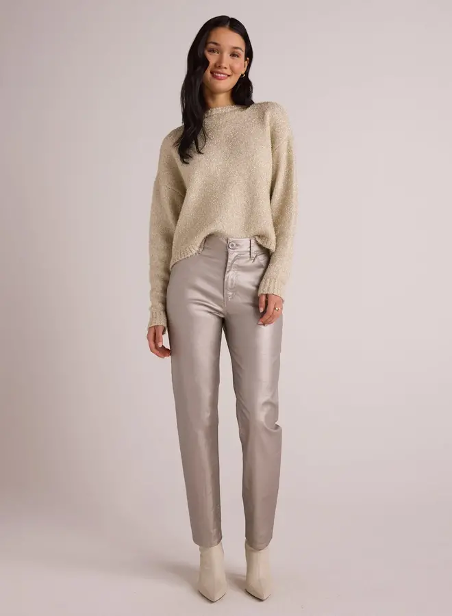 Lennon Straight Leg Jean Silver Metallic
