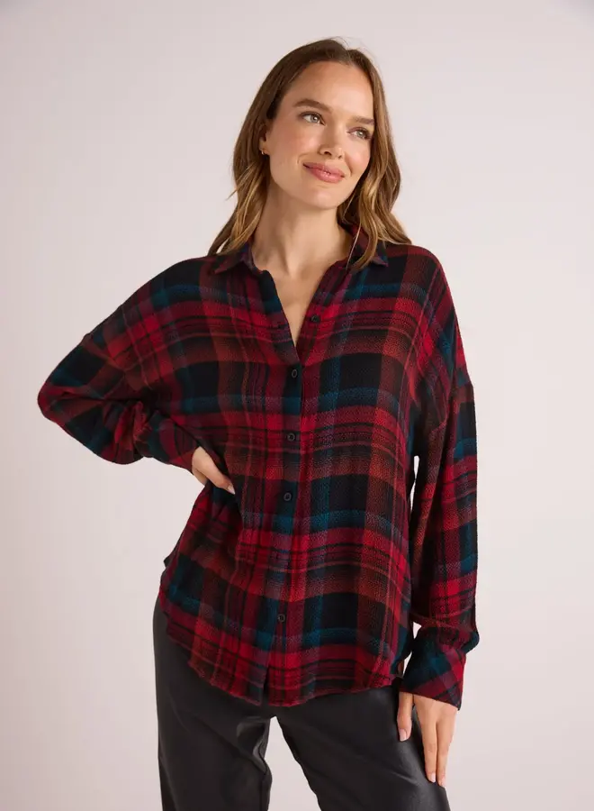 Oversized Button Down WinterBerry
