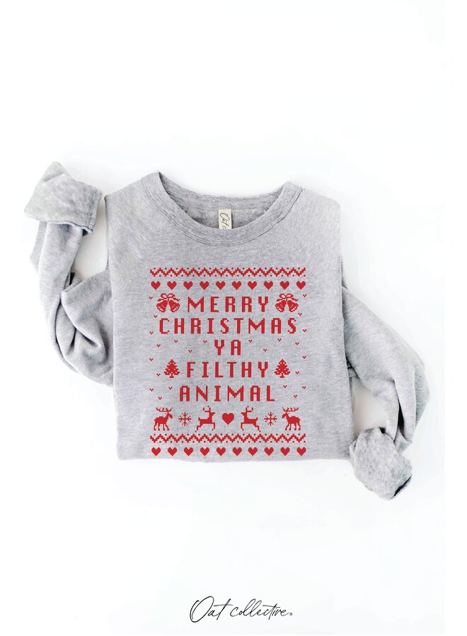 Merry Christmas Ya Filthy Sweatshirt Athletic