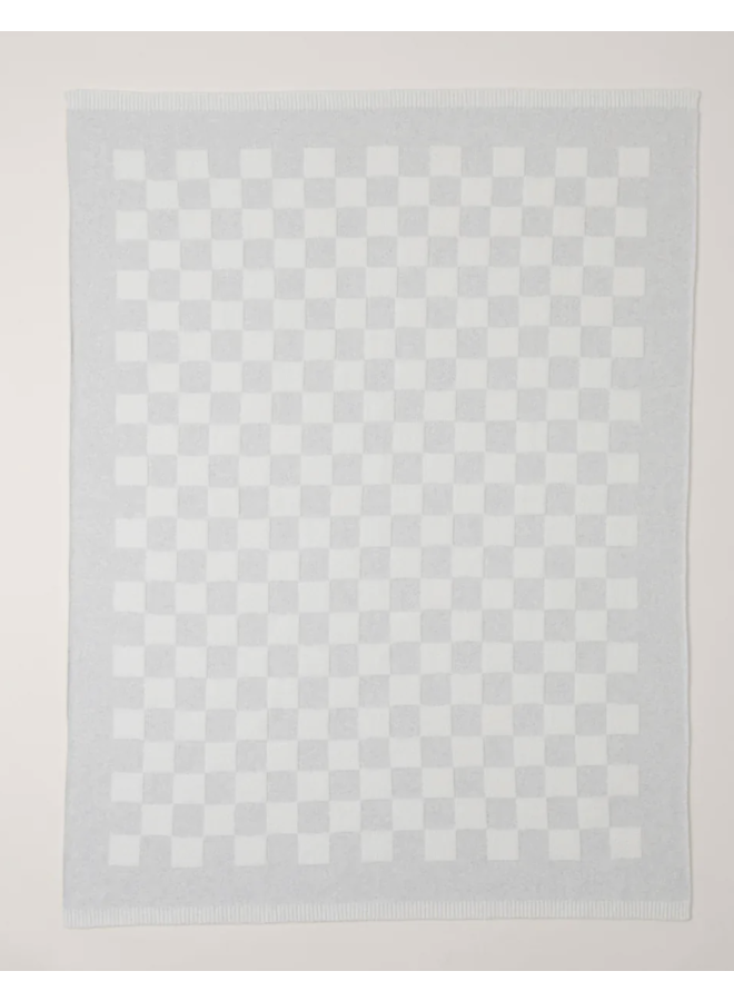 CozyChic® Cotton Checkered Throw - Gray/ Cream