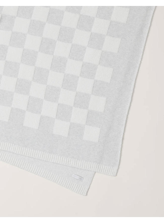 CozyChic® Cotton Checkered Throw - Gray/ Cream
