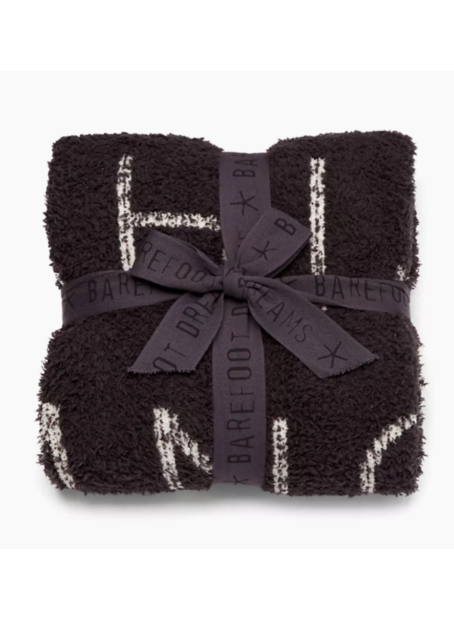 CozyChic Alphabet Stroller Blanket- Carbon/Cream