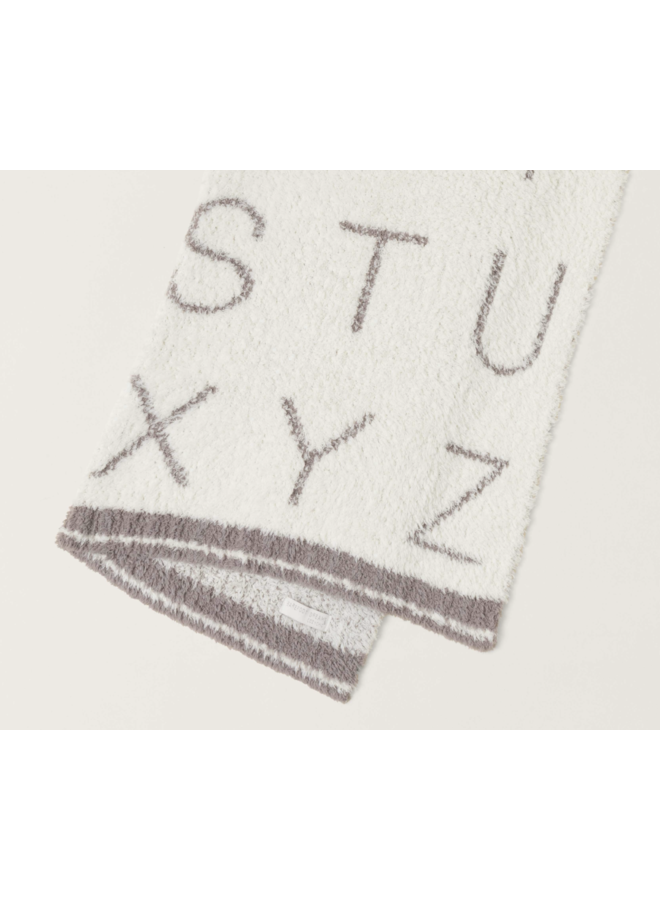 CozyChic Alphabet Stroller Blanket- Cream/Beach Rock