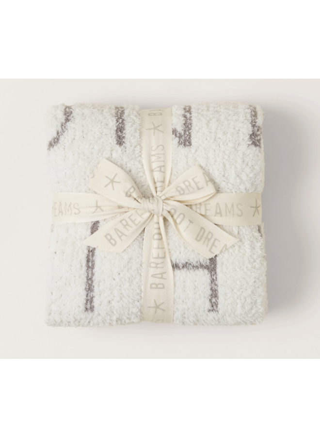 CozyChic Alphabet Stroller Blanket- Cream/Beach Rock