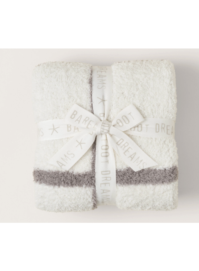 CozyChic Grid Plaid Stroller Blanket- Cream/Beach Rock
