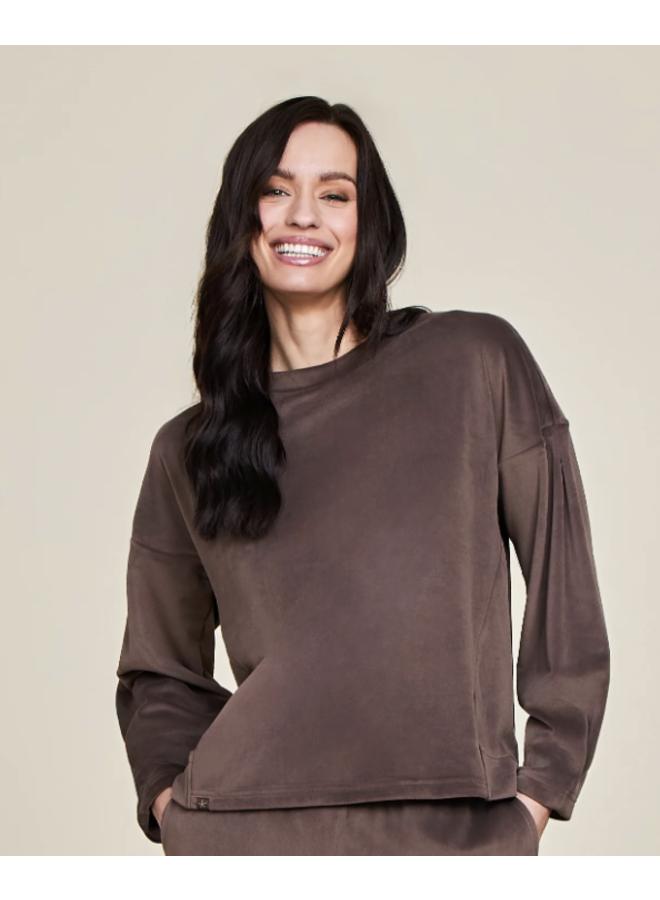 LuxeChic Tucked Sweatshirt