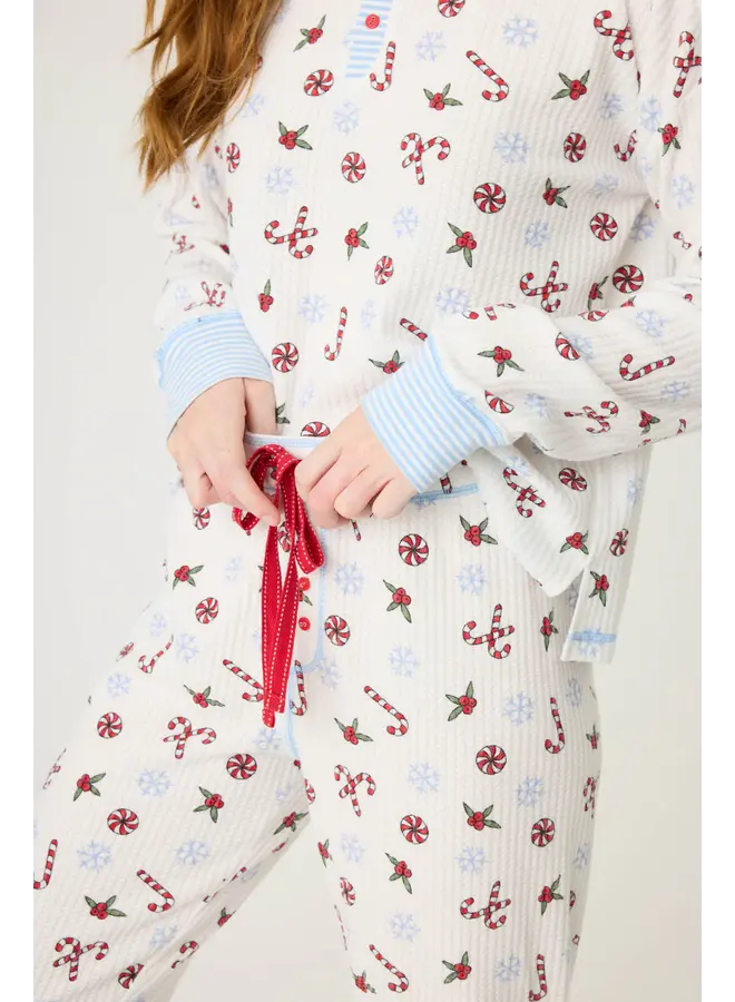 PJ Set Ski Jammies Candy Cane