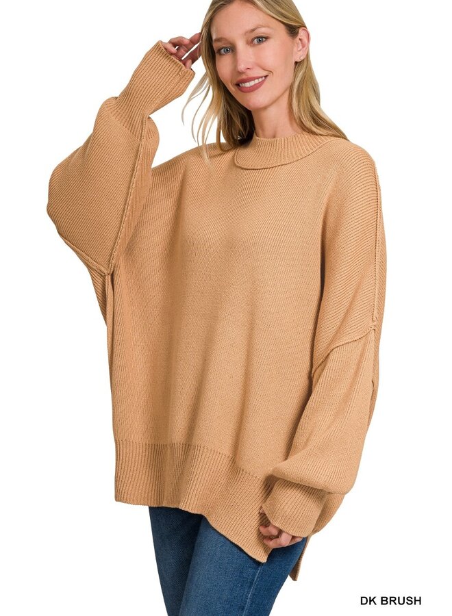 Side Slit Oversized Sweater