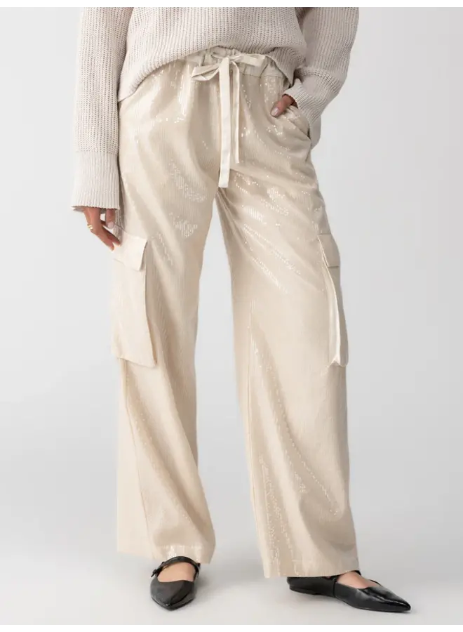 Pull On Sequin Cargo