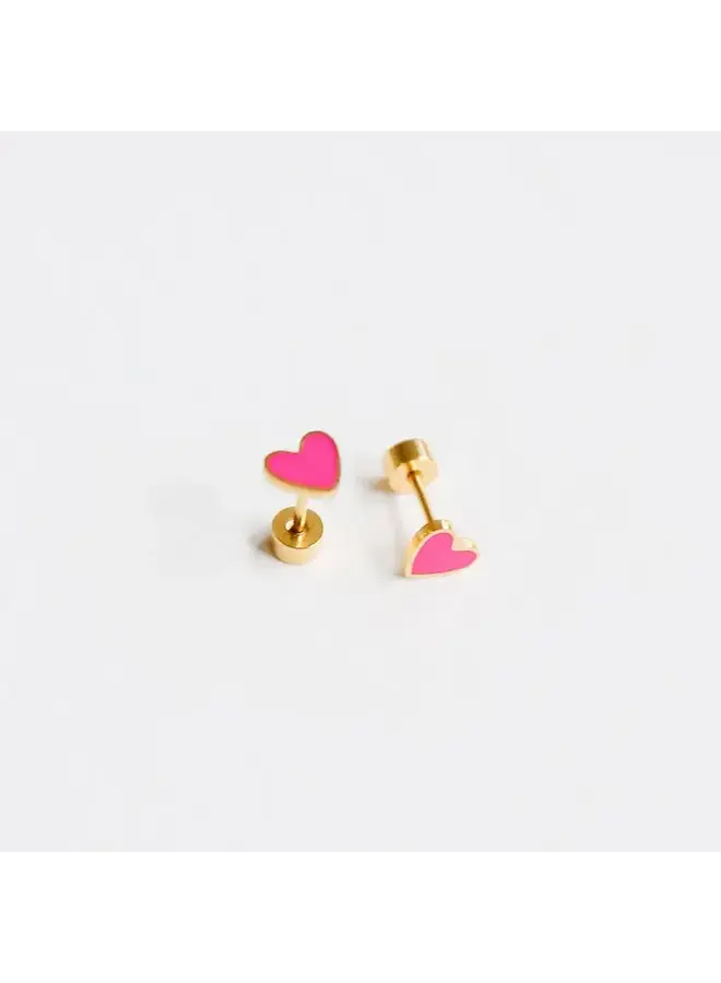 Neon Heart Earrings