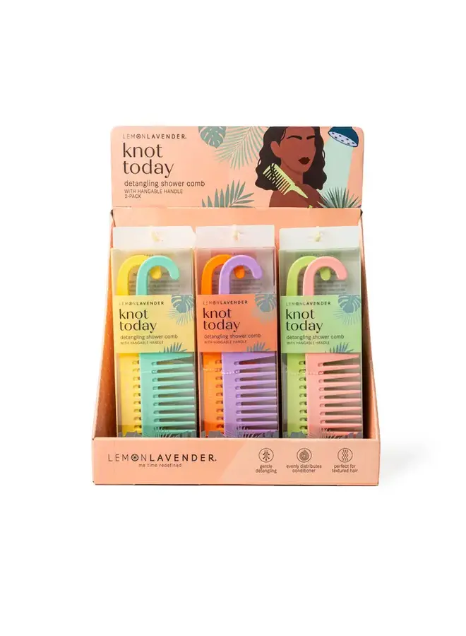 Lemon Lavender Knot Today Detangling Shower Comb