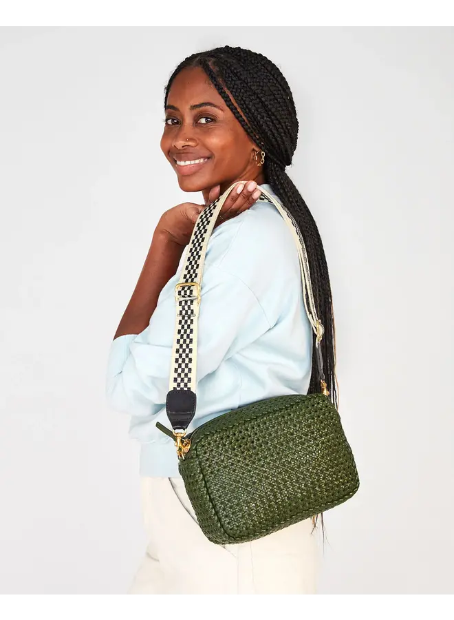 Adjustable Crossbody Strap - Black & Cream