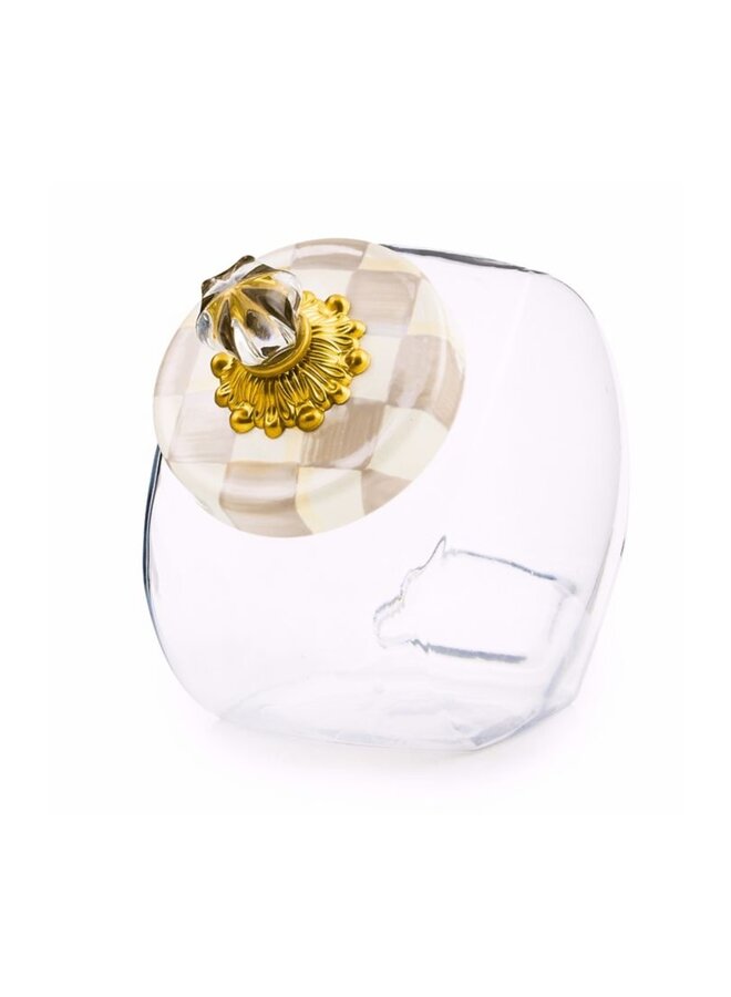 Sweets Jar with Mocha Check Lid