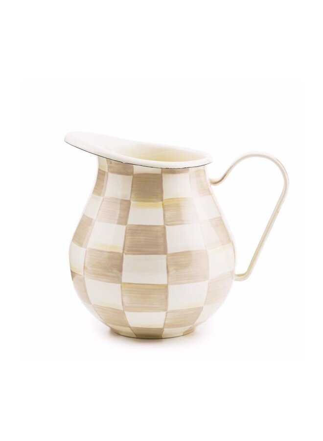 Mocha Check Pitcher