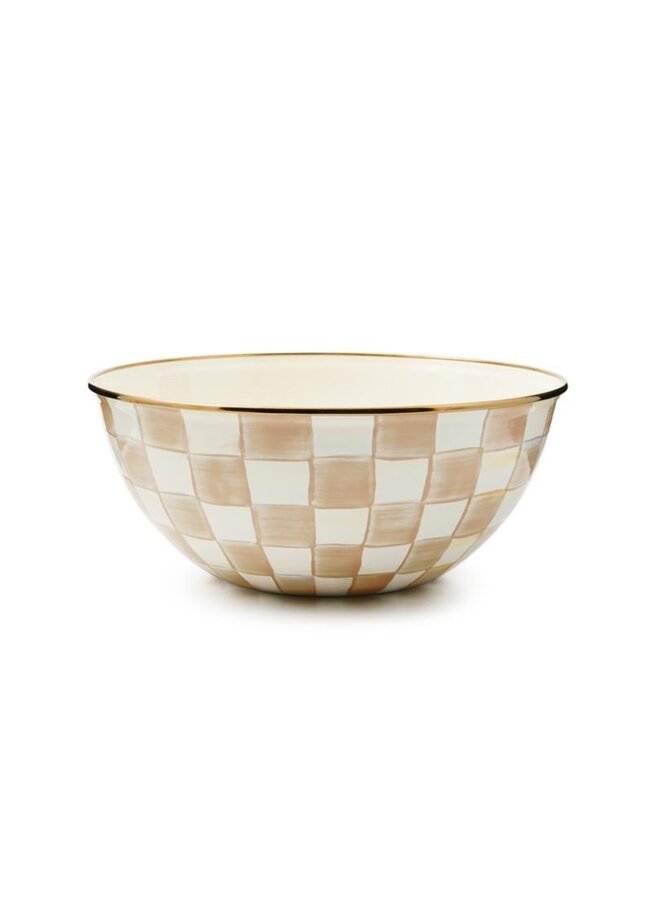 Mocha Check Large Everyday Bowl