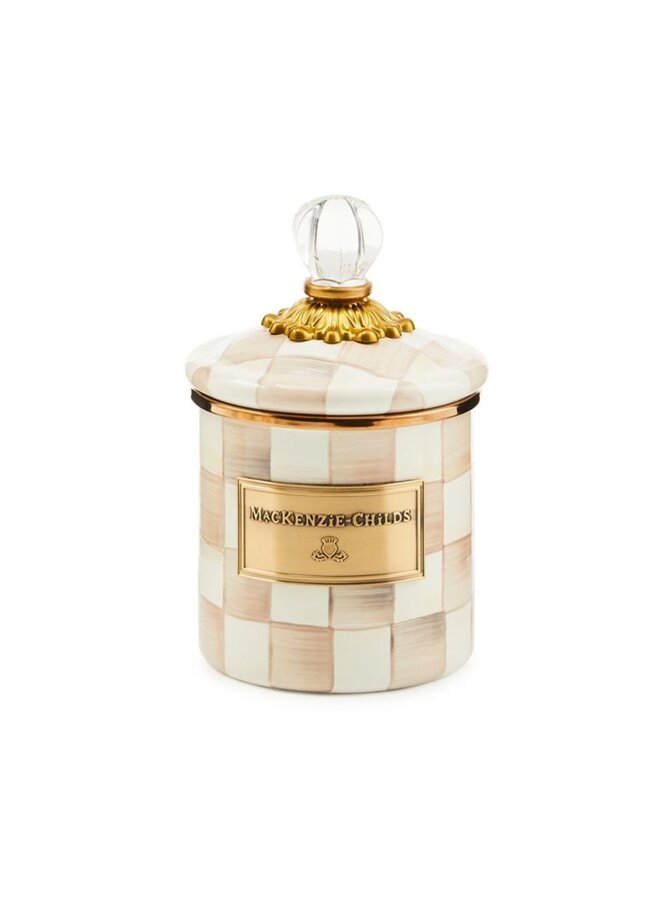 Mocha Check Demi Canister
