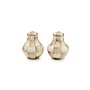 Mocha Check Salt & Pepper Shakers