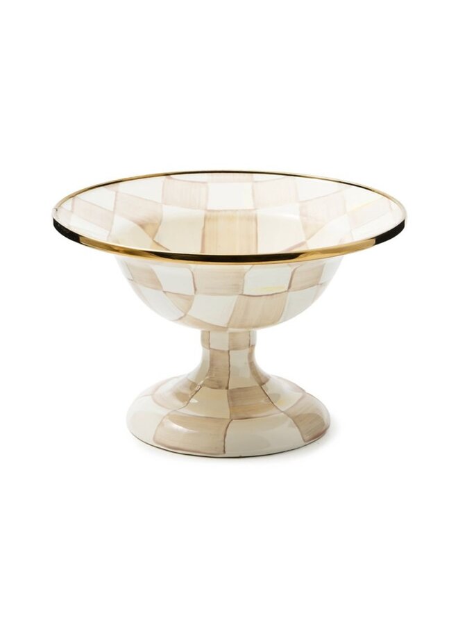 Mocha Check Small Compote