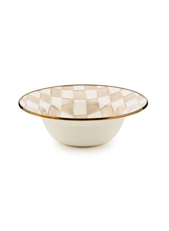 Mocha Check Serving Bowl