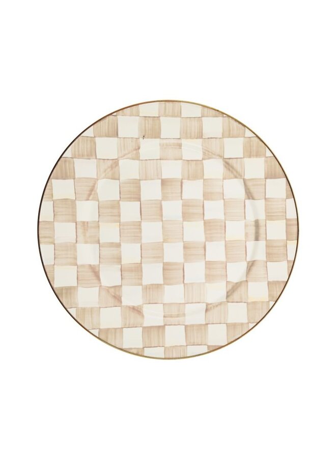 Mocha Check Serving Platter