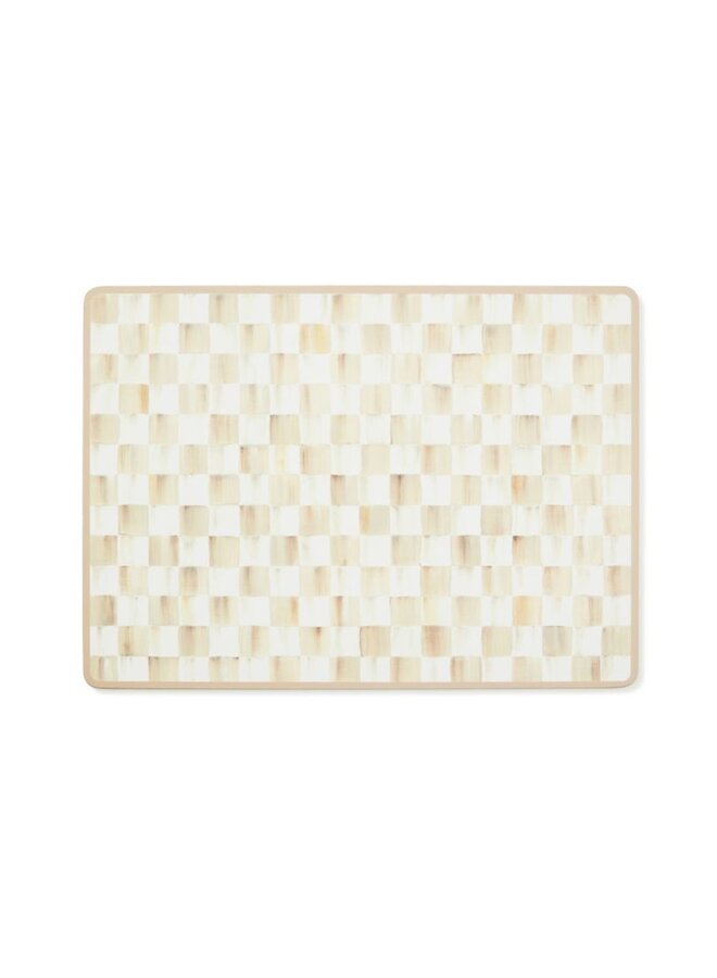 Mocha Check Cork Back Placemats, Set of 4