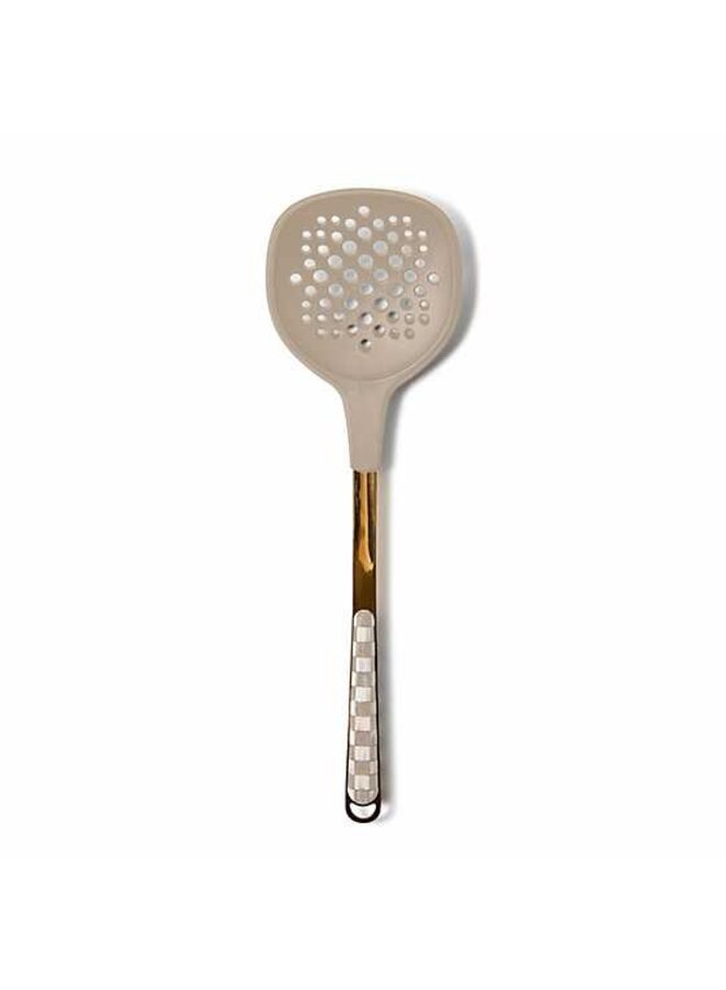 Mocha Check Slotted Turner