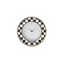 Courtly Check Silver Plated Round Deck Clock