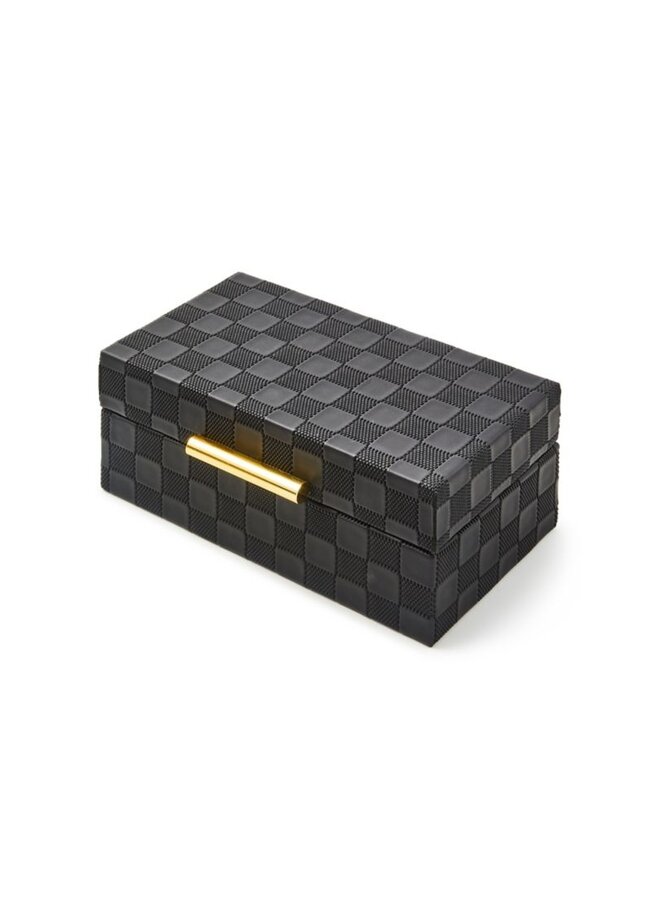 Black Faux Leather Small Box