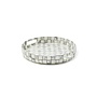 Sterling Check Capiz Round Tray