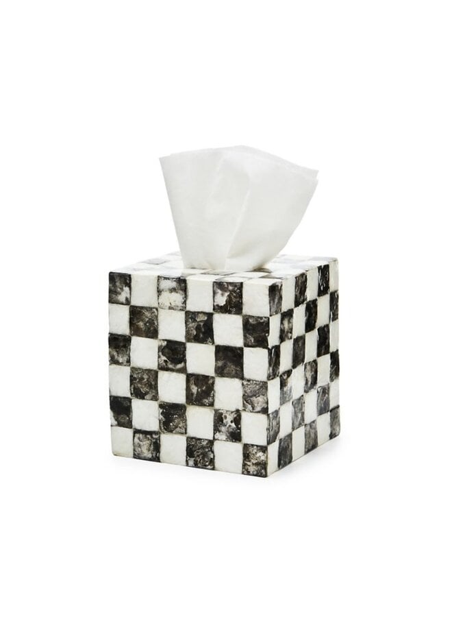 Courtly Check Capiz Boutique Tissue Box Cover
