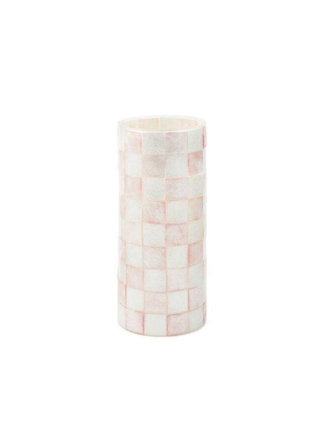 Rosy Check Capiz Small Vase
