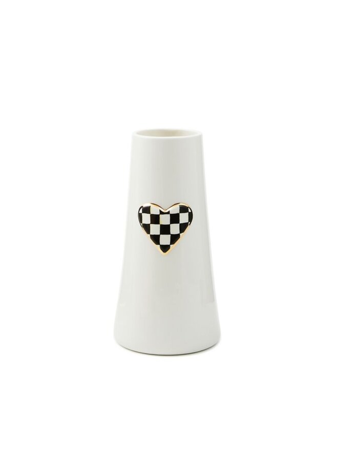 Courtly Check Tall Heart Vase