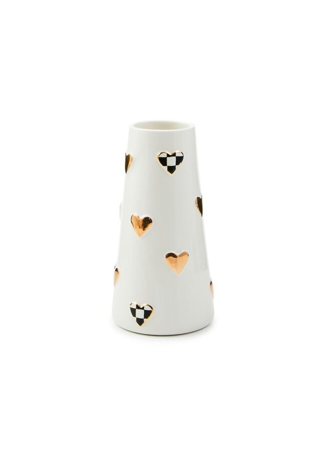 Courtly Check Short Heart Vase