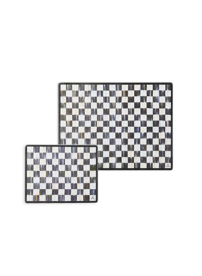 Courtly Check Glass Cutting Board Set of 2