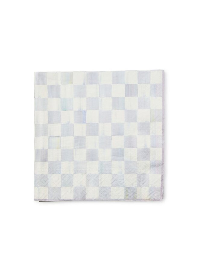Sterling Check Dinner Paper Napkins