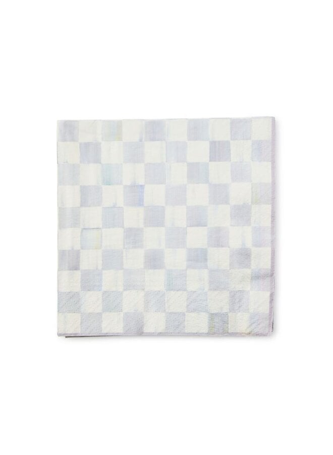 Sterling Check Dinner Paper Napkins