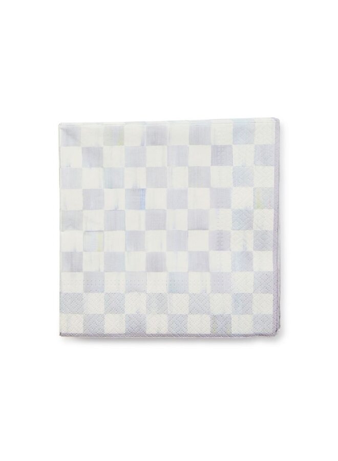 Sterling Check Luncheon Paper Napkins