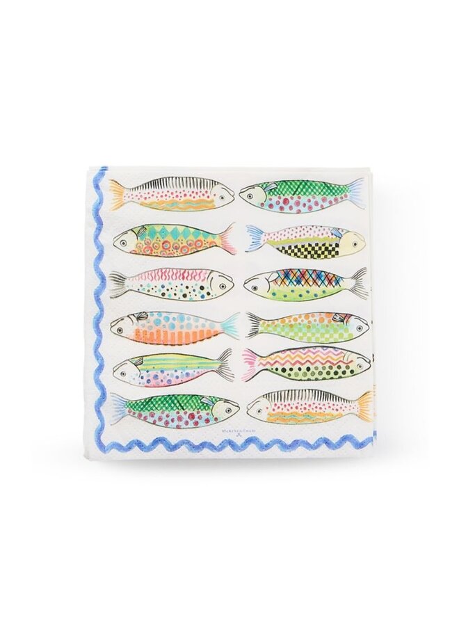 Go Fish Cocktail Paper Napkins