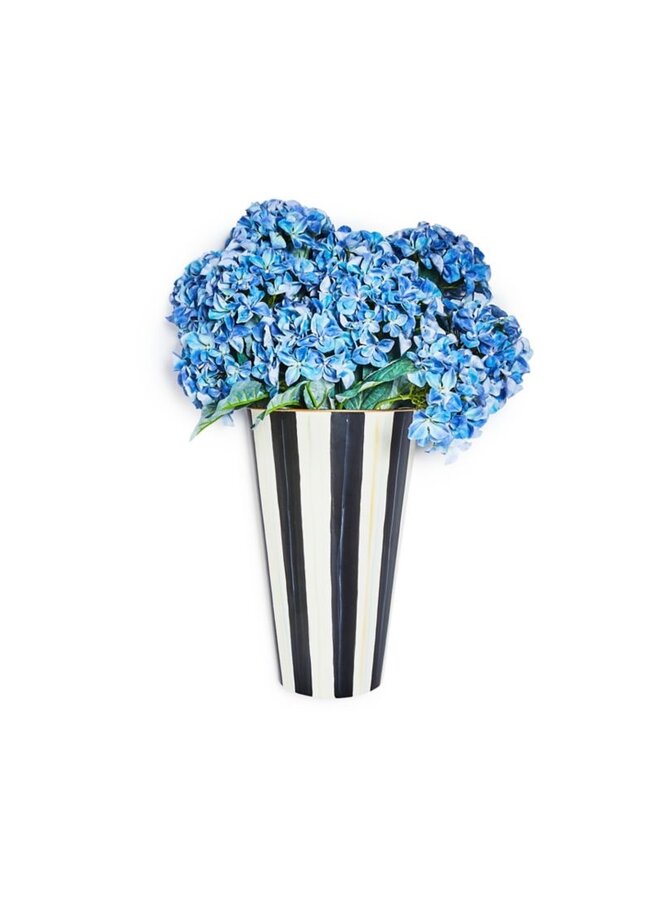 Courtly Stripe Blue Hydrangea Hanging Arrangement
