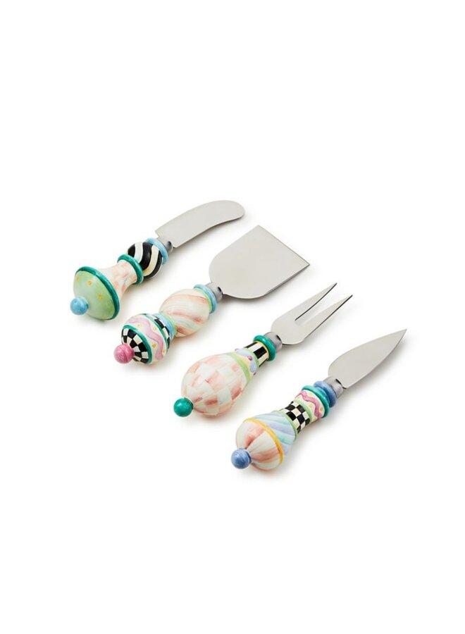 Rosy Check Meadow Cheese Spreader Set