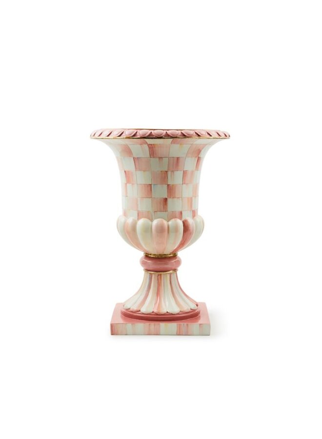 Rosy Check Pedestal Tabletop Urn