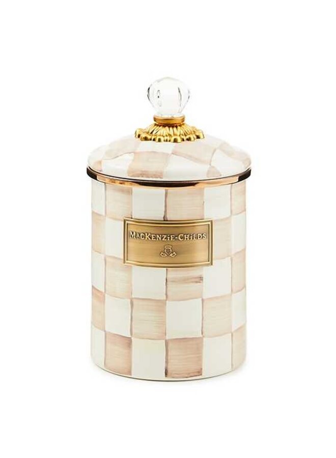Mocha Check Medium Canister